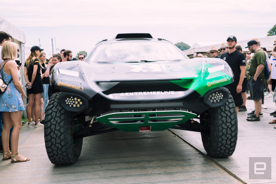 Odyssey 21, an off-road EV that will compete in a new 'Extreme E' motorsport.