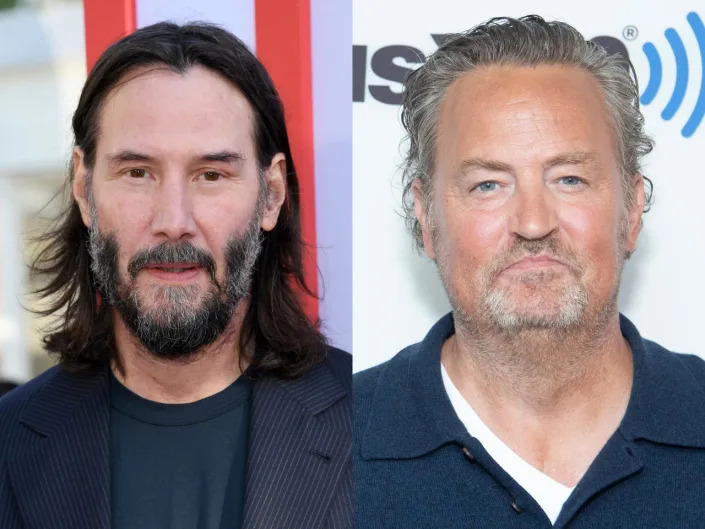 Keanu Reeves (left) and Matthew Perry (right) pictured in 2022.