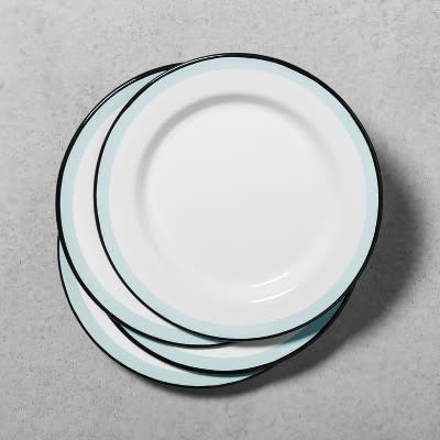 14) Enamel Dinner Plate Set