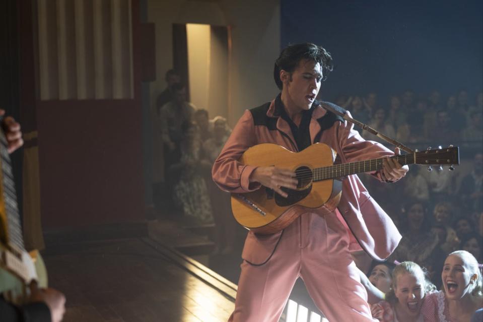 Austin Butler plays Elvis Presley in Baz Luhrmann’s new biopic of the singer (Warner Bros)