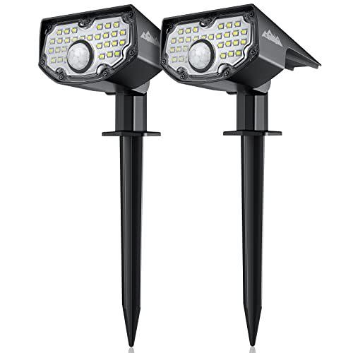 5) Motion Sensor Solar Landscape Spotlights (Set of 2)