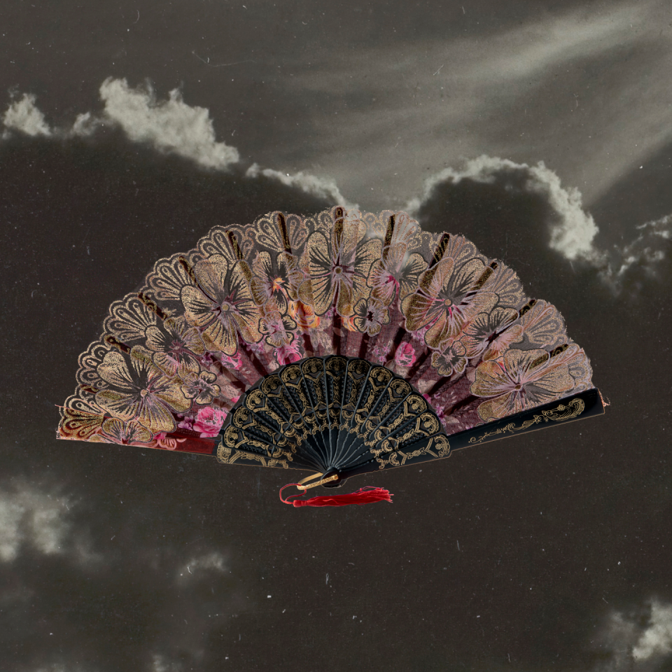 hand fan against sky