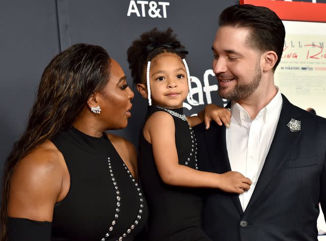 Axelle/Bauer-Griffin/FilmMagic Serena Williams, Alexis Olympia Ohanian Jr. and Alexis Ohanian attend the 2021 AFI Fest - Closing Night Premiere of Warner Bros. "King Richard"