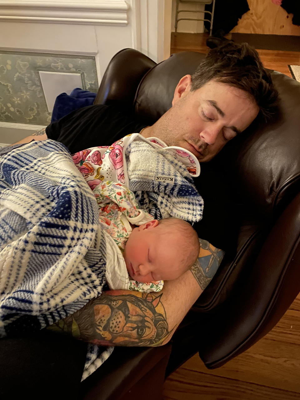 Carson has been enjoying his quality time at home with baby Goldie.  (Carson Daly)