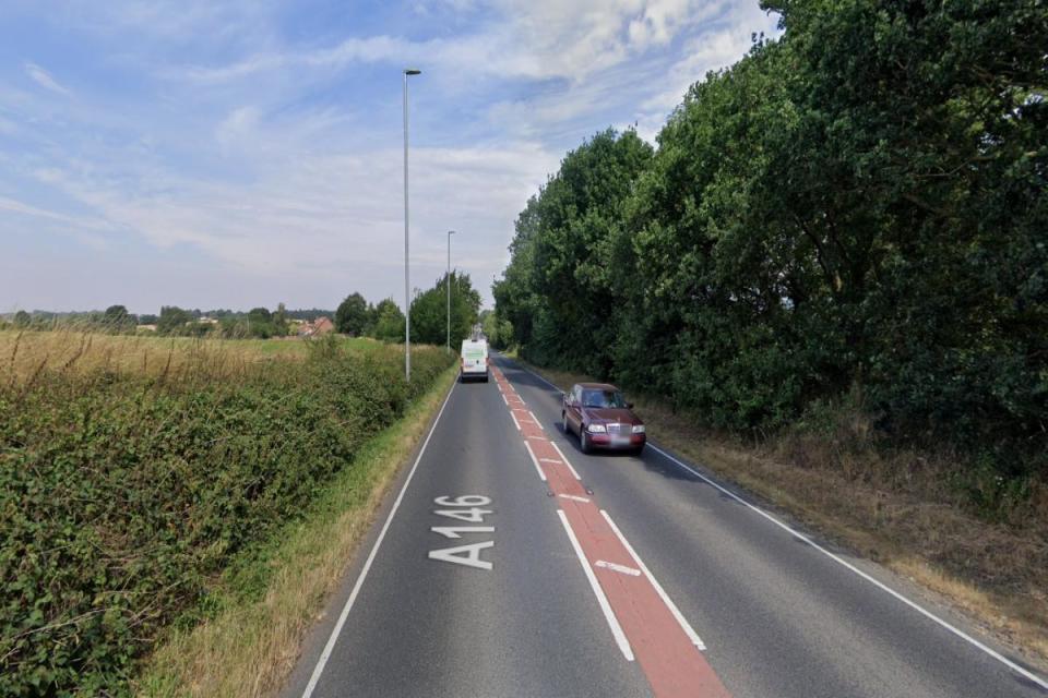 There are traffic delays on the A146 near Thurton after a collision. <i>(Image: Google Maps)</i>