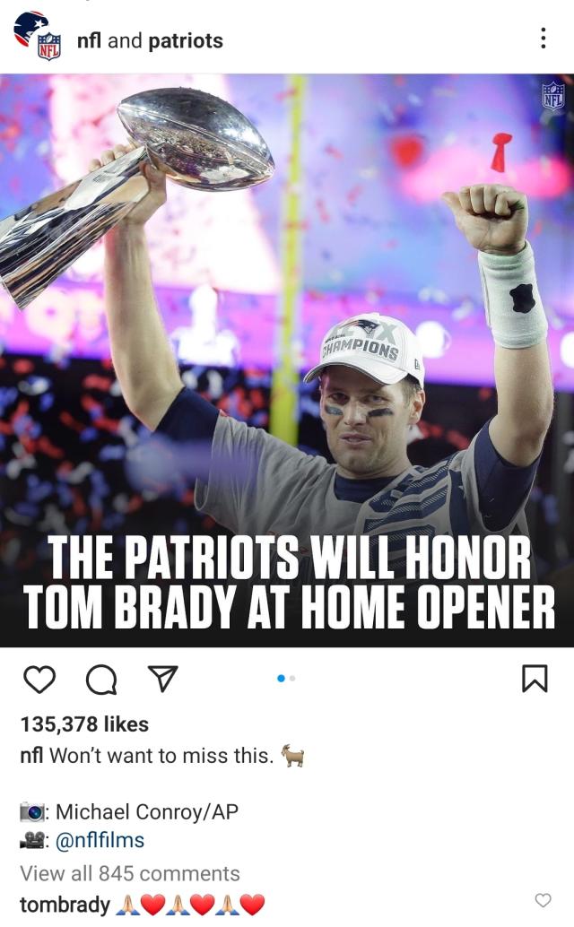 Tom Brady is coming back to New England to be honored at Patriots home  opener 