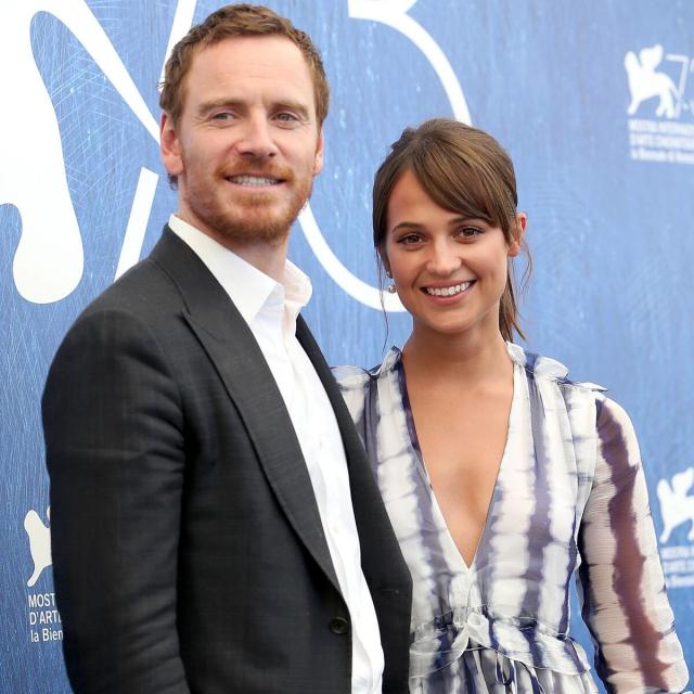 Alicia Vikander with her hubby Michael Fassbender leaving the