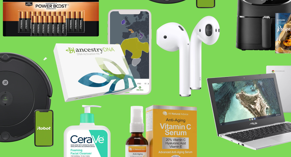 amazon deals, apple airpods, asus chromebook, anti-aging vitamin c serum, irobot vacuum, duracell batteries, cerave cleanser, Prime Day ends tonight (July 13) at 11:59 p.m. PST, so the clock is ticking to save! (Photos via Amazon)