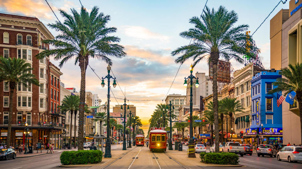 New Orleans, Lousiana - October 10, 2016: NEW ORLEANS - OCTOBER 18, 2016: view of the famous Canal Street on October 10, 2016 in New Orleans, LA.