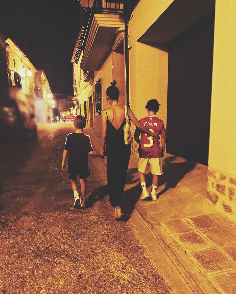 Sara Carbonero with her sons