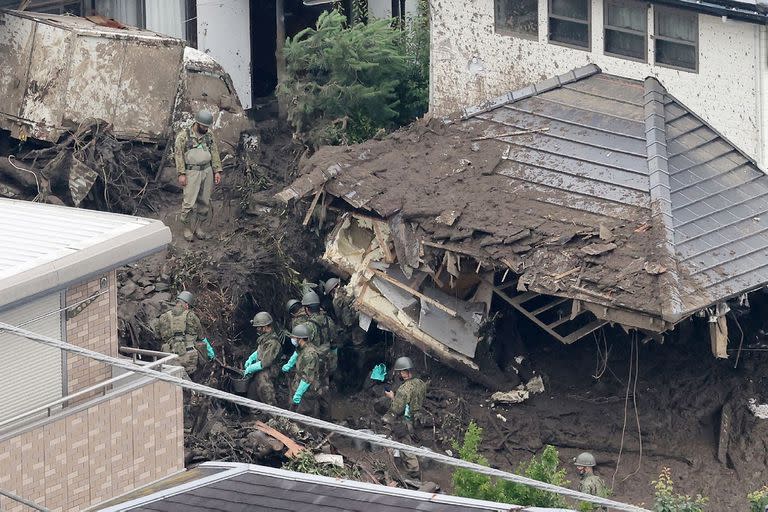 Atami recibió 313 mm de lluvia en 48 horas, el viernes y el sábado, en comparación con la media de precipitaciones de 242 mm en julio de los últimos años