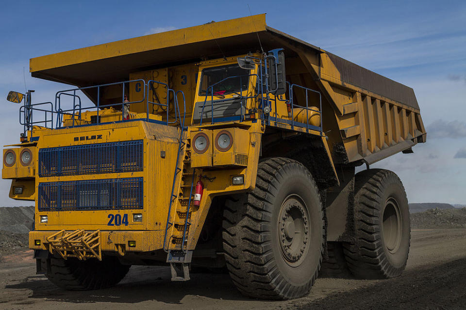 A large dump truck