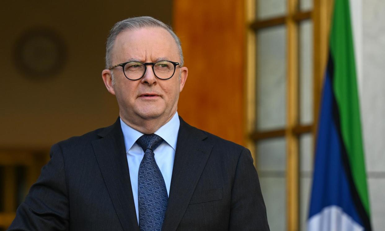 <span>The prime minister, Anthony Albanese, has described the domestic violence situation as a ‘national crisis’.</span><span>Photograph: Lukas Coch/AAP</span>