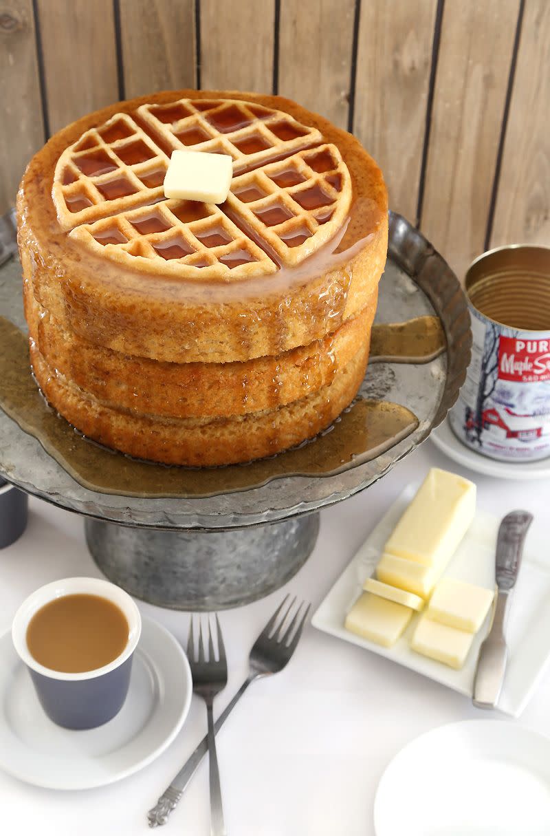 Maple Belgian Waffle Cake