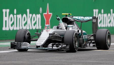 Formula One - F1 - Italian Grand Prix 2016 - Autodromo Nazionale Monza, Monza, Italy - 4/9/16 Mercedes' Nico Rosberg crosses the line to win the race Reuters / Max Rossi Livepic