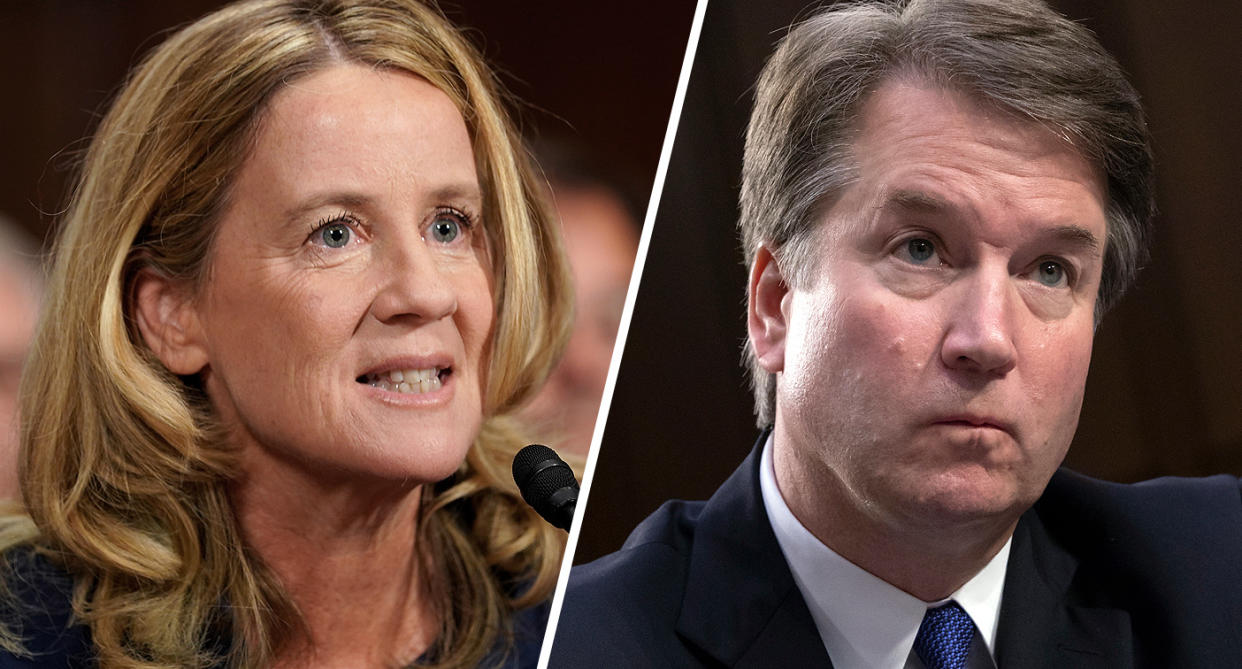 Christine Blasey Ford, Brett Kavanaugh. (Photos: Andrew Harnik-Pool/Getty Images; J. Scott Applewhite/AP)