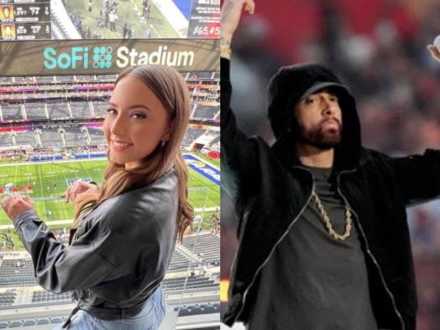 Eminem makes rare appearance at Detroit Lions game with daughter Hailie Jade