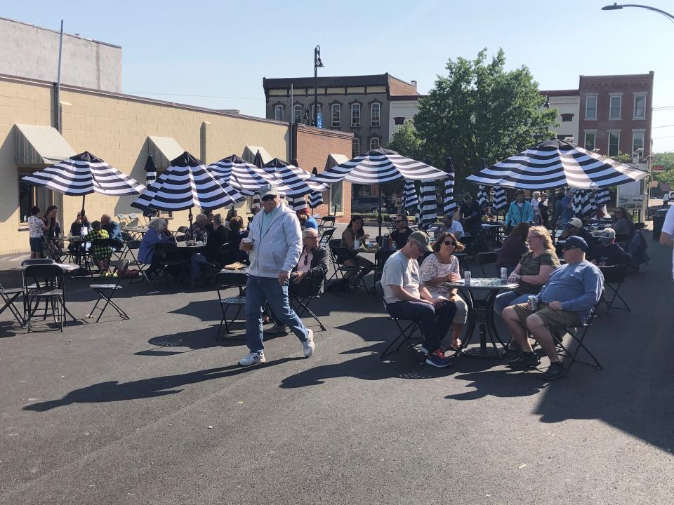Further shading visitors from the elements at the Central on Main, above, and Commons Park could lead to more events at both city of Canandaigua locations.