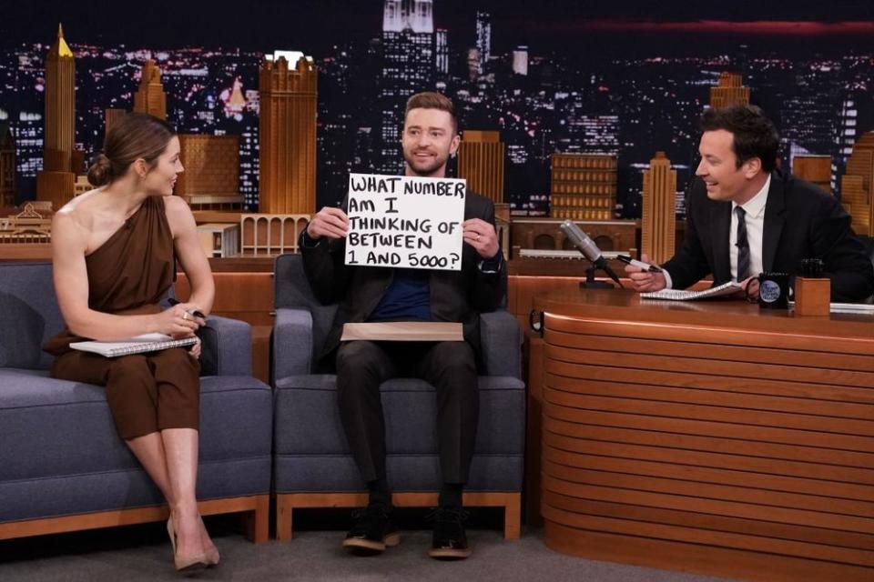 Jessica Biel, Justin Timberlake and Jimmy Fallon