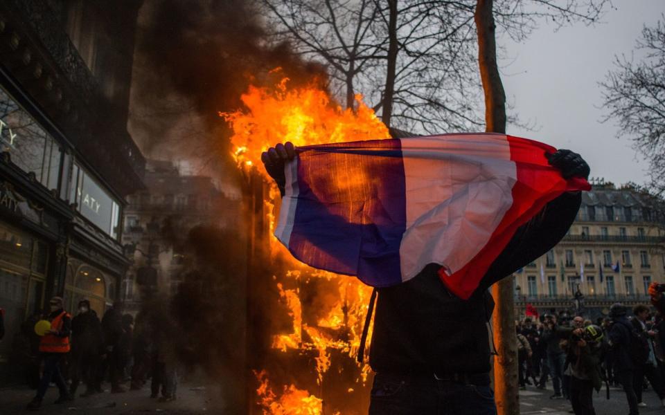 paris strikes protest in France retirement age protest riot - Bloomberg