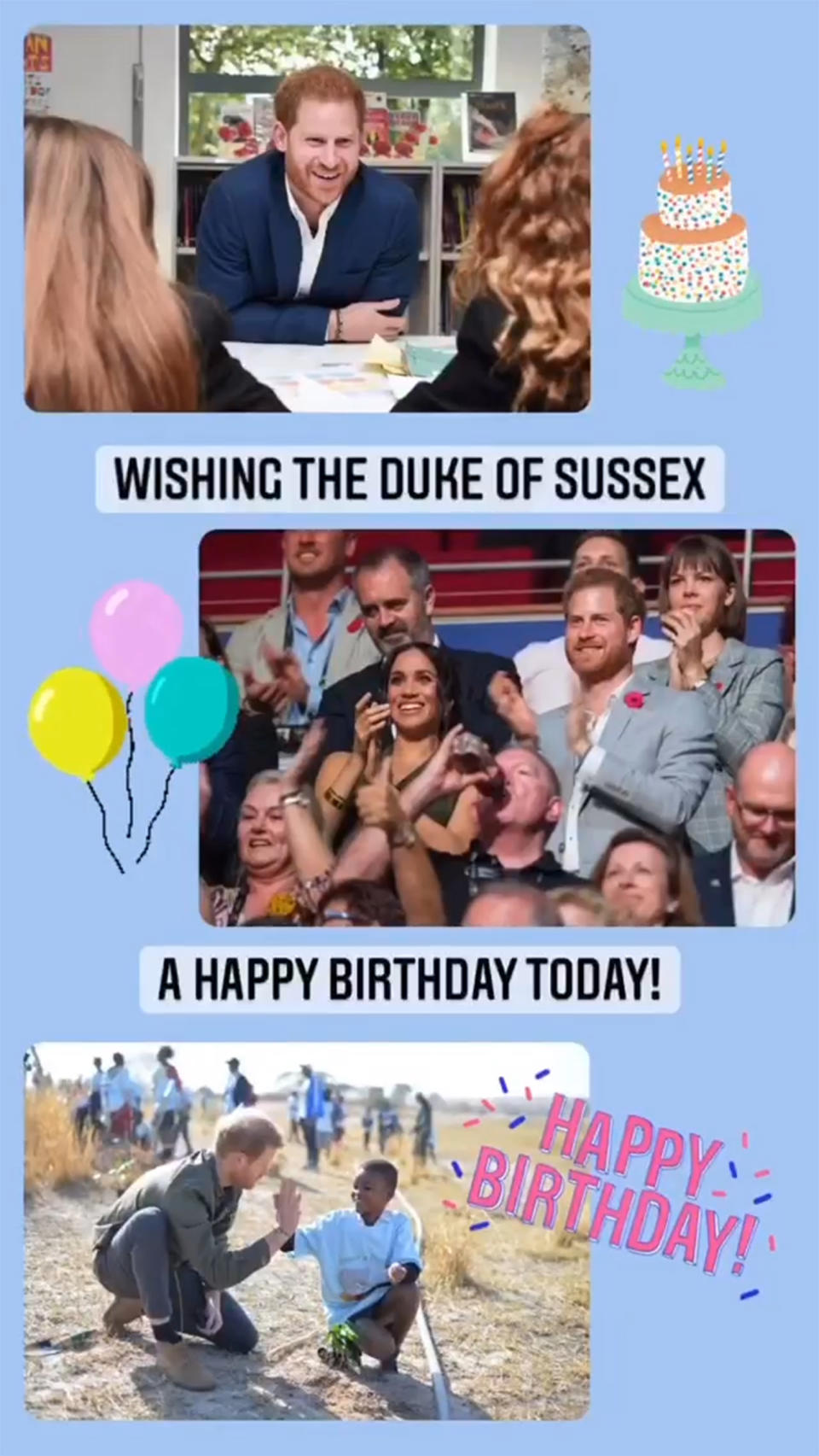 The royal family's official Instagram account didn't forget the Duke of Sussex's birthday, either. (theroyalfamily / Instagram)
