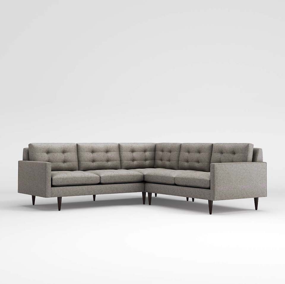 4) Petrie 2-Piece Corner Mid-Century Sectional Sofa