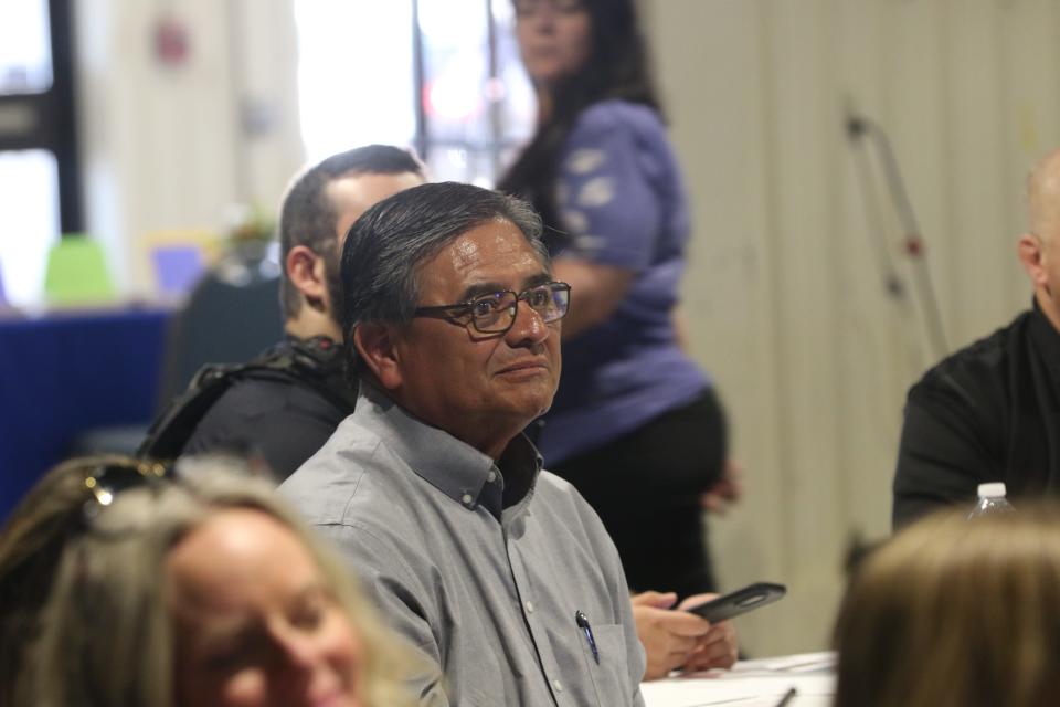 Carlsbad City Councilor Eddie Rodriguez at the Eddy County Literacy Conversation, March 6, 2023 at the Walter Gerrells Performing Arts Center in Carlsbad.