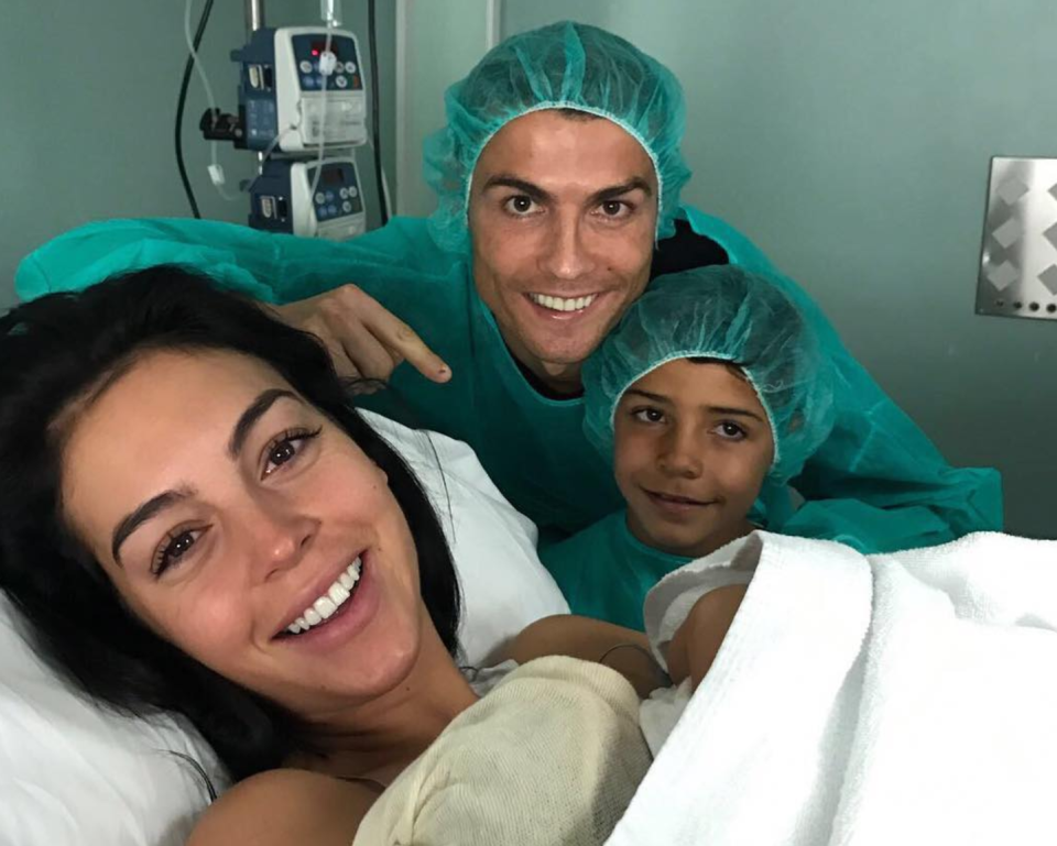 Cristiano shared this proud family selfie. Copyright: [Instagram]