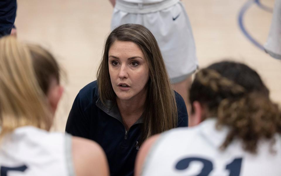 Manasquan coach Lisa Kukoda during a 2022 game.