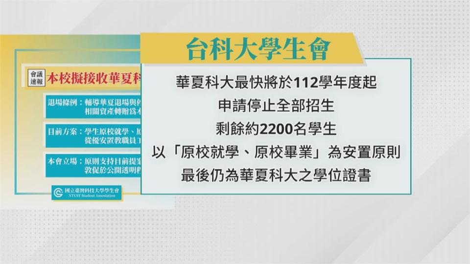 華夏科大要求澄清「接收說」台科大道歉