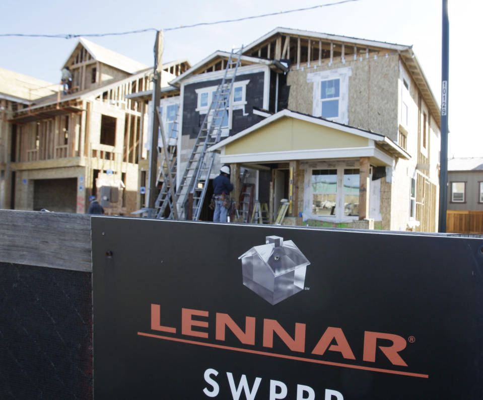 Lennar stock is up more than 60% this year as investors anticipate lower interest rates in 2024. (AP Photo/Paul Sakuma)