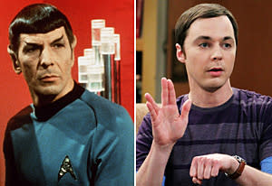 Leonard Nimoy, Jim Parsons  | Photo Credits: Paramount, Sonja Flemming/CBS