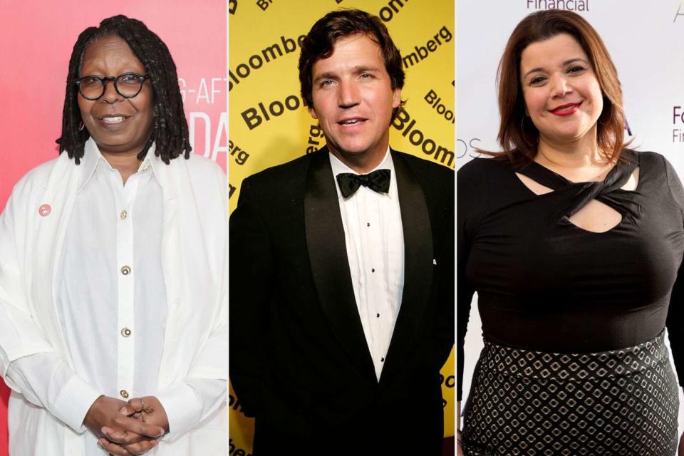 getty (3) Whoopi Goldberg, Tucker Carlson and Ana Navarro