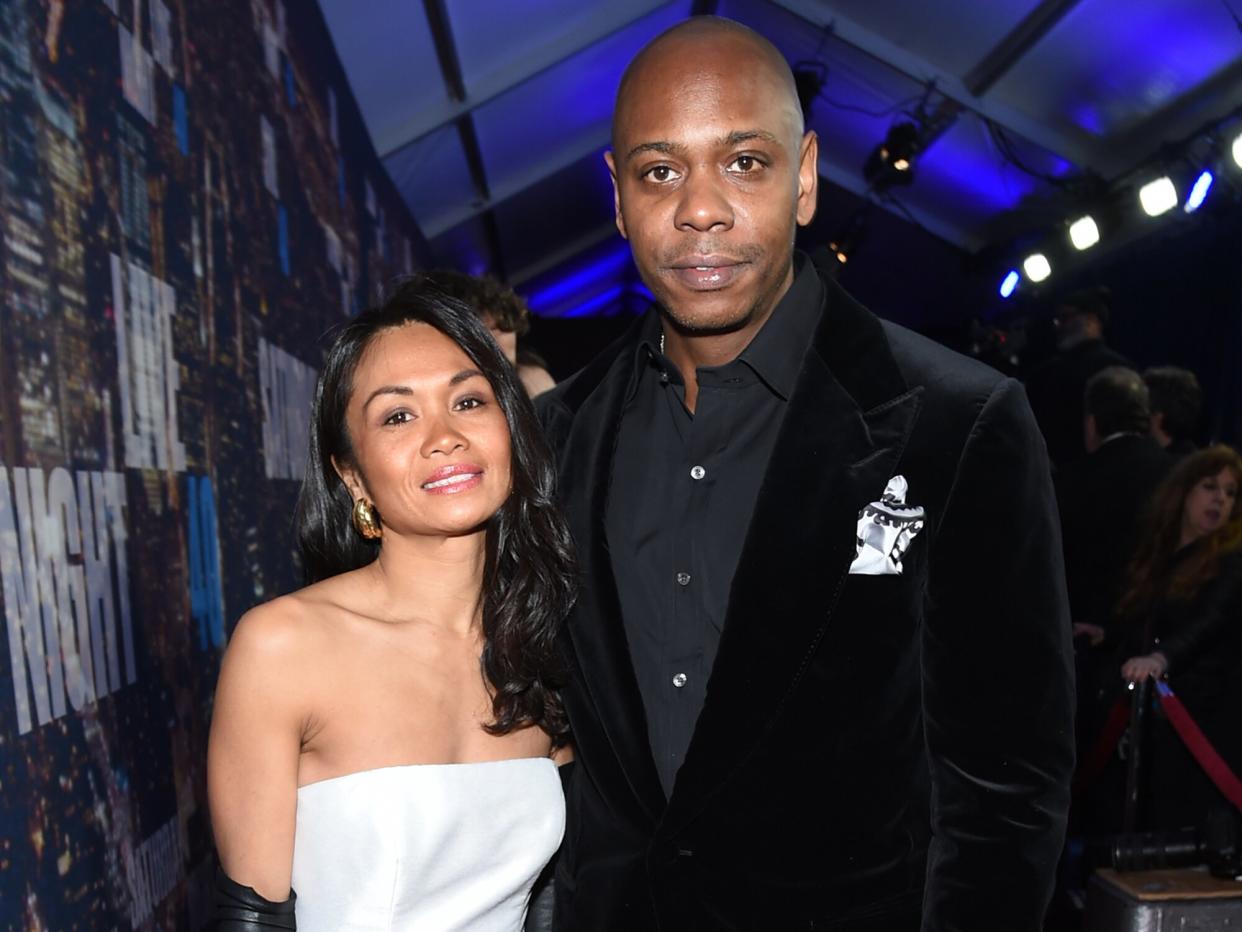 Elaine Chappelle, Dave Chappelle walk the red carpet at the SNL 40th Anniversary Special at 30 Rockefeller Plaza in New York, NY on February 15, 2015