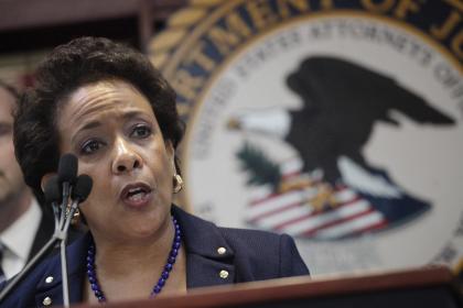 U.S. Attorney General Loretta Lynch announced the FIFA indictments in May. (AP Photo)