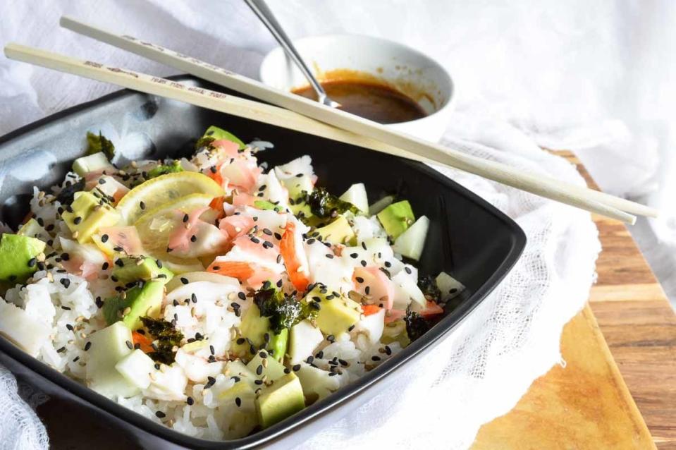 sushi ingredients in a bowl