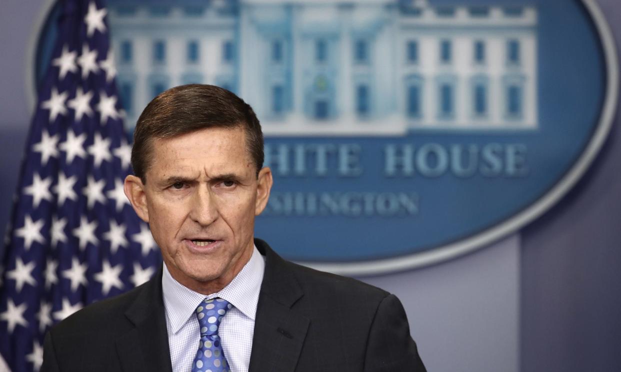 <span>Mike Flynn, Donald Trump’s one-time national security adviser, in February 2017.</span><span>Photograph: Win McNamee/Getty Images</span>