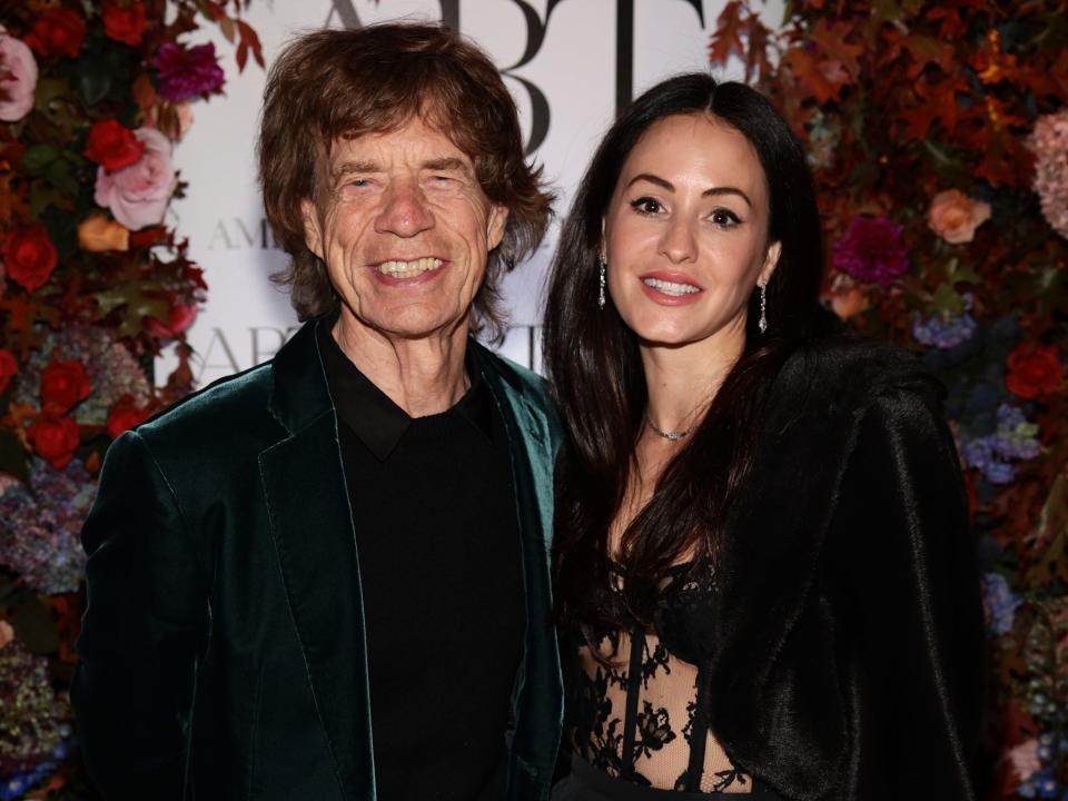 Mick Jagger and Melanie Hamrick attend the American Ballet Theatre Fall Gala at David H. Koch Theater at Lincoln Center on October 24, 2023 in New York City.