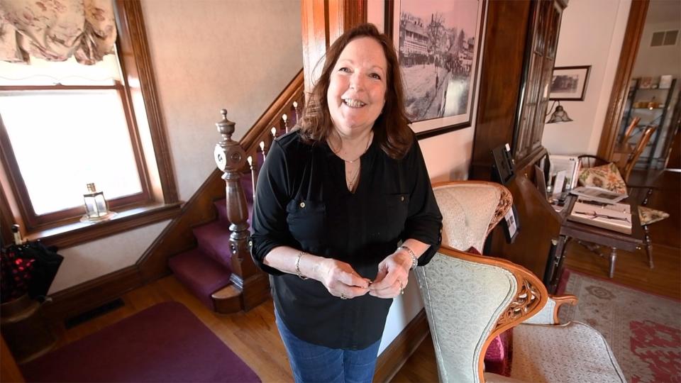 Melanie Driscoll has worked with the houses for 26 years. She started out as a cleaning person and now manages the business. Over the years, she has had a brush with an apparition and heard stories from guests, but said it felt 'light hearted...just someone trying to get your attention'.