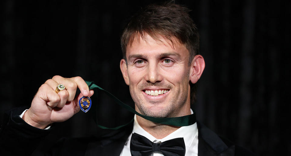 Seen here, Mitchell Marsh poses with the Allan Border Medal.