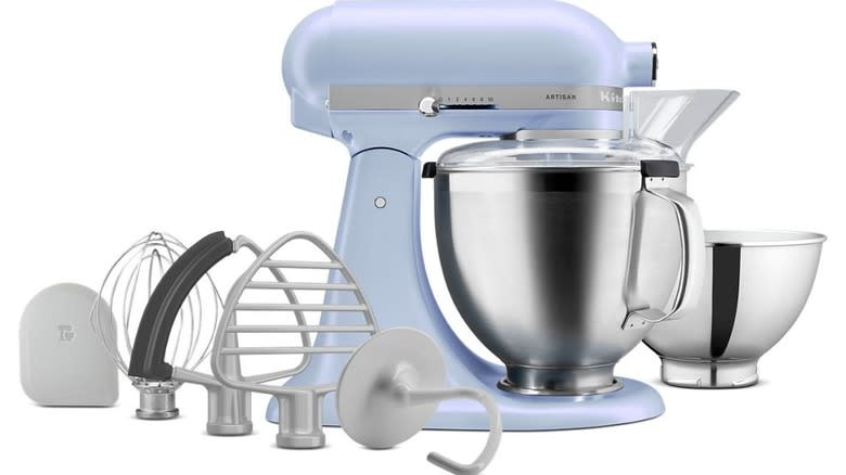 KitchenAid mixer in blue salt