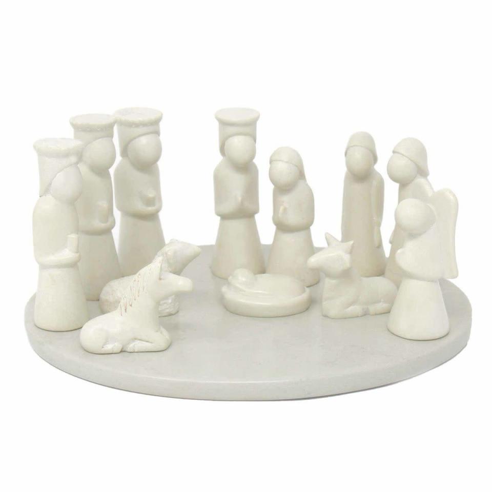 <p><strong>Global Crafts</strong></p><p>pier1.com</p><p><strong>$115.95</strong></p><p>Handcrafted by African artisans, this 13-piece nativity set has a minimalist — and totally modern — aesthetic.</p>