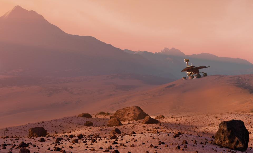 Exploración del rover en la superficie de Marte. (Getty)