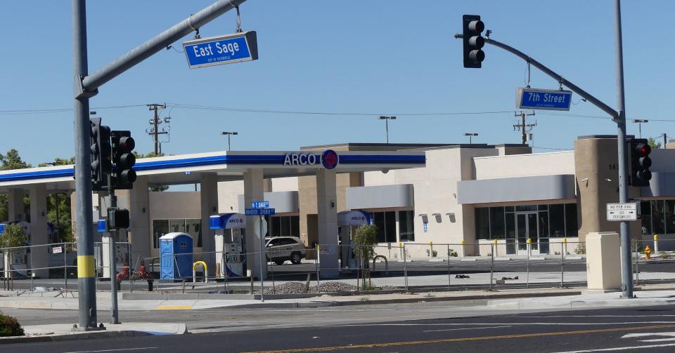 After years without a gas station, uptown Seventh Street is about to see the opening of a new ARCO station at the northwest corner of Outer Seventh and West Sage streets in Victorville.