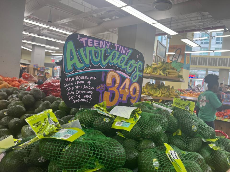 Teeny tiny avocados at Trader Joe's