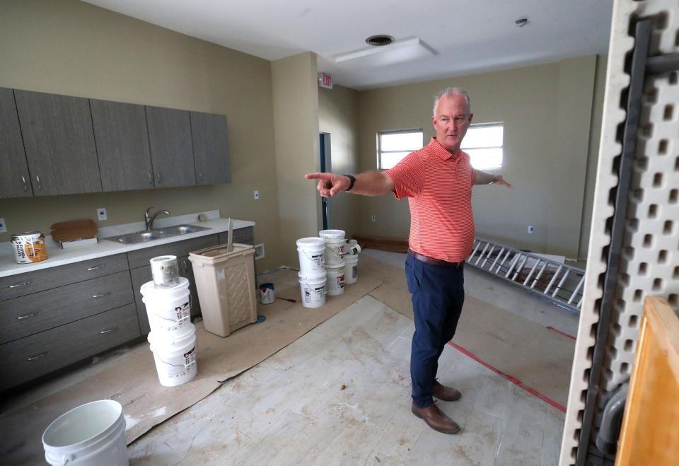 Halifax Urban Ministries Executive Director Buck James is pictured on Oct. 31 in what will be a common area for residents at the new Barracks of Hope on Derbyshire Road in an old church property. Renovations are hoped to be completed by Nov. 10, when a grand opening will be held.