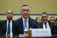 Yoel Roth, former Global Head of Trust & Safety of Twitter, testifies during a House Committee on Oversight and Accountability hearing on Capitol Hill, Wednesday, Feb. 8, 2023, in Washington. (AP Photo/Carolyn Kaster)