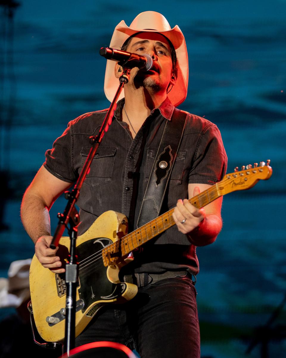 Brad Paisley performs during the Let Freedom Sing! Music City July 4th event in Nashville, Tenn., Tuesday, July 4, 2023.