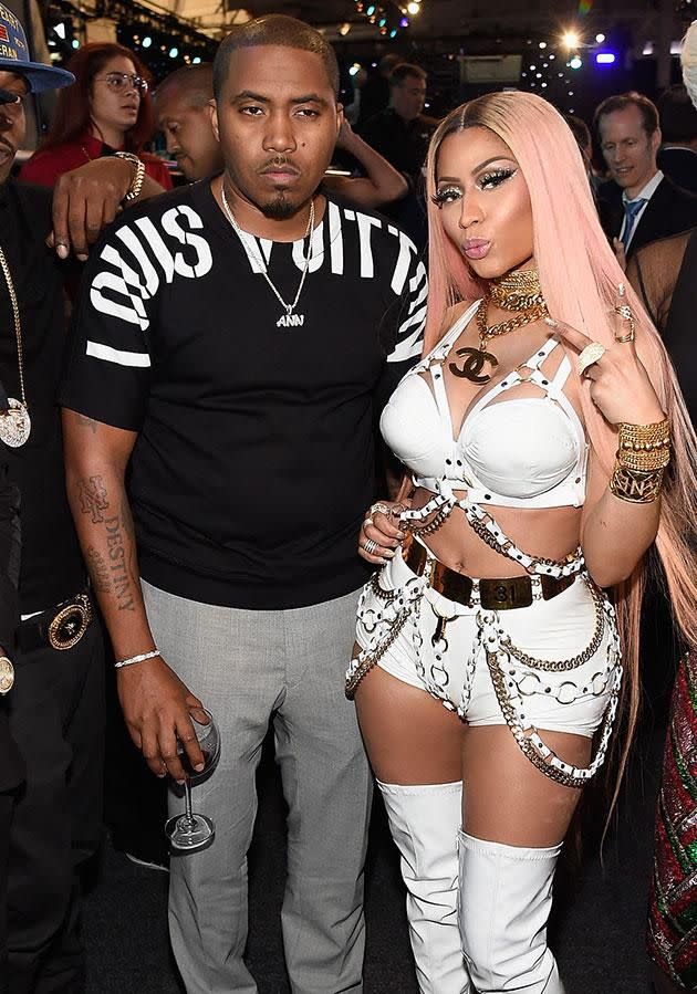 Nicki Minaj suffers an embarrassing nip slip as she attends Marc Jacobs  Fashion Show in NYC (