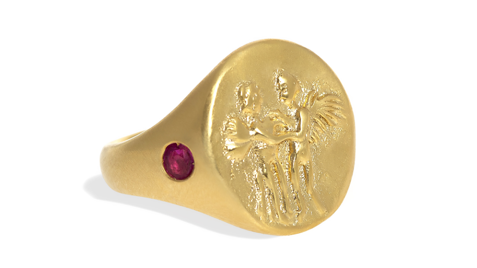 Christina Alexiou Gold Signet Ring